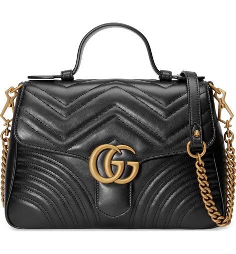 gucci gg marmont leather handle bag|gucci marmont bag price.